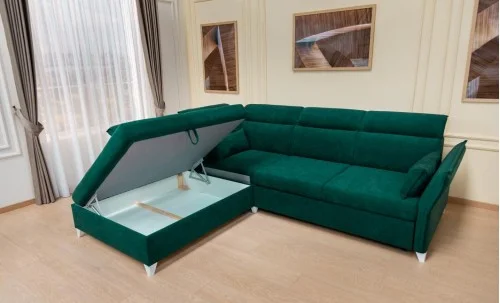 Colțar Extensibil Barry Verde - Vega 27 Stânga