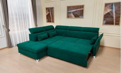 Colțar Extensibil Barry Verde - Vega 27 Stânga