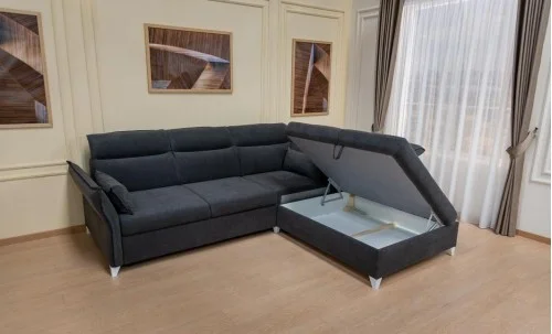 Colțar Extensibil Barry Gri Închis - Vega 34 Dreapta