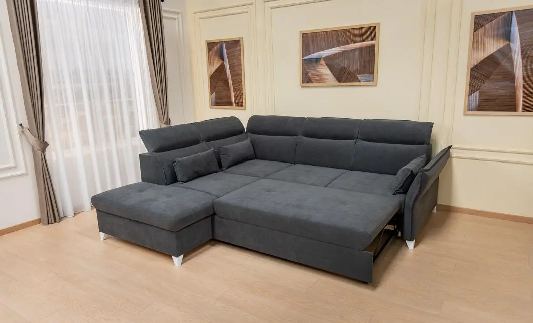 Colțar Extensibil Barry Gri Închis - Vega 34 Stânga