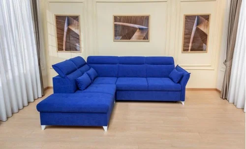 Colțar Extensibil Barry Albastru - Vega 38 Stânga