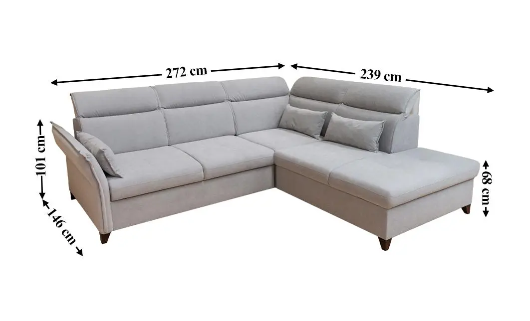 Colțar Extensibil Barry Gri Deschis - Vega 04 Dreapta 3