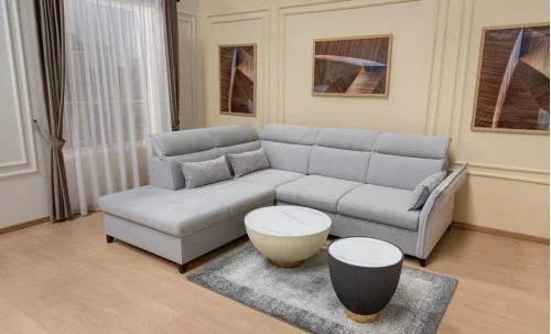 Colțar Extensibil Barry Gri Deschis - Vega 04 Stânga