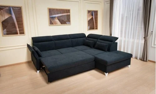 Colțar Extensibil Barry negru - Vega 70 Stânga