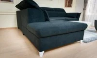 Colțar Extensibil Barry Negru - Vega 70 Dreapta