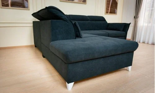 Colțar Extensibil Barry Negru - Vega 70 Dreapta