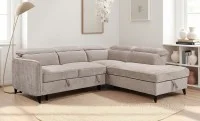 Colțar Extensibil Harmony KF7905 cu Ladă Depozitare, Șezlong Dreapta, Gri Deschis