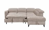 Colțar Extensibil Harmony KF7905 cu Ladă Depozitare, Șezlong Dreapta, Gri Deschis 4