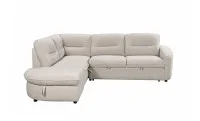 Colțar Extensibil City KF7906  cu Ladă Depozitare, Șezlong Stânga, Bej 2