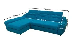 Colțar Extensibil Space Turcoaz - Vega 25 Stânga