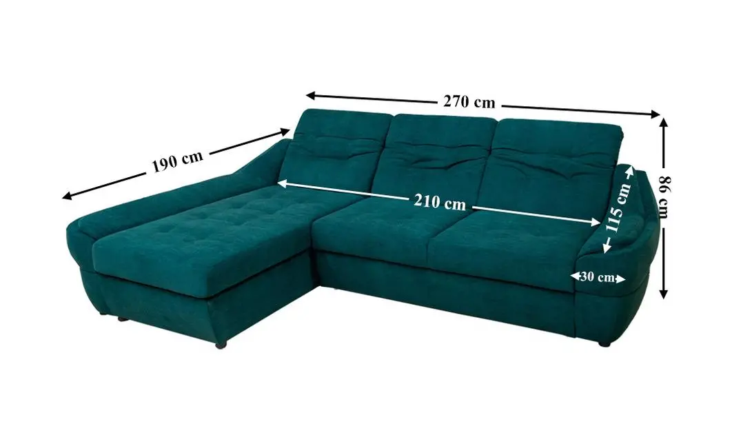 Colțar Extensibil Space Verde Închis - Vega 27 Stânga 3
