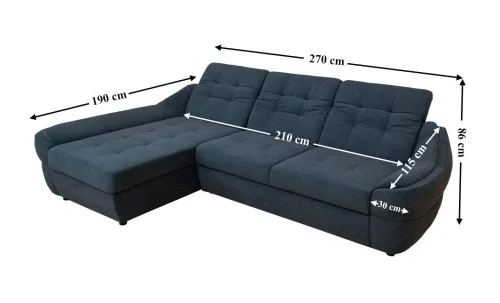 Colțar Extensibil Space Gri Antracit - Vega 35 Stanga