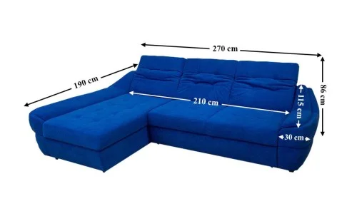 Colțar Extensibil Space Albastru - Vega 38 Stanga