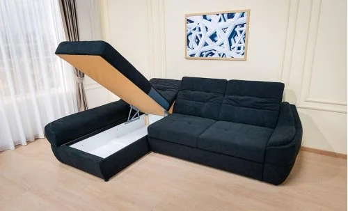 Colțar Extensibil Space Negru- Vega 70 Stânga