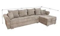 Colțar Extensibil Elsa XXL Memory Bej - Kim 3 Interschimbabil 2