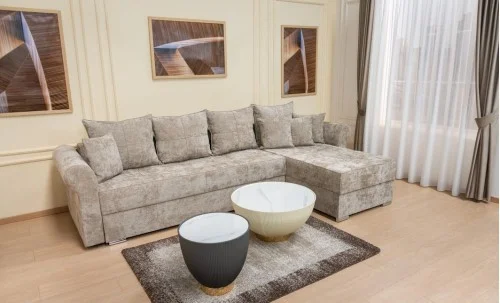 Colțar Extensibil Elsa XXL Memory Bej - Kim 3 Interschimbabil