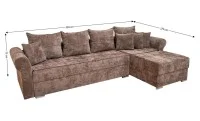 Colțar Extensibil Elsa XXL Memory Maro - Kim 4 Interschimbabil 2