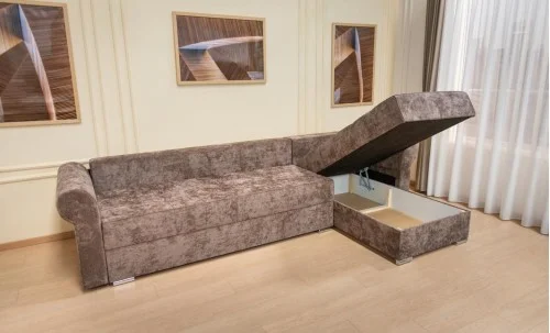 Colțar Extensibil Elsa XXL Memory Maro - Kim 4 Interschimbabil