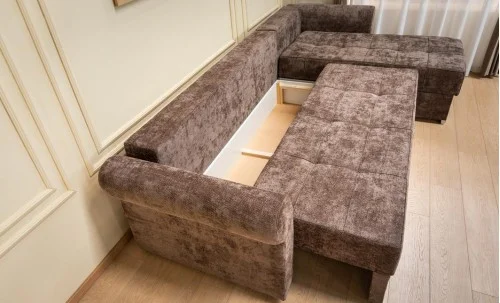 Colțar Extensibil Elsa XXL Memory Maro - Kim 4 Interschimbabil