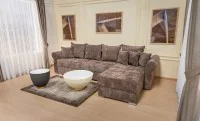 Colțar Extensibil Elsa XXL Memory Maro - Kim 4 Interschimbabil