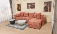 Colțar Extensibil Elsa XXL Memory Cărămiziu - Kim 6 Interschimbabil