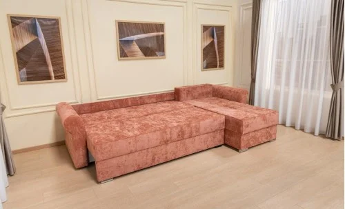 Colțar Extensibil Elsa XXL Memory Cărămiziu - Kim 6 Interschimbabil