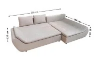 Colțar Extensibil Relax Bej deschis - Vega 03 Dreapta 2
