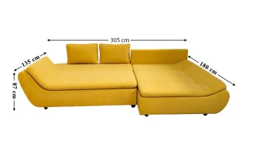 Colțar Extensibil Relax Galben - Vega 13 Dreapta