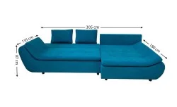 Colțar Extensibil Relax Turcoaz - Vega 25 Dreapta