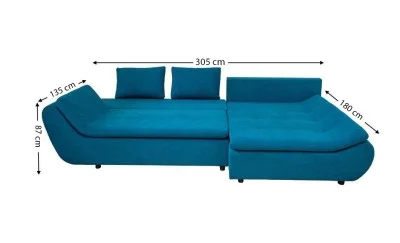 Colțar Extensibil Relax Turcoaz - Vega 25 Dreapta