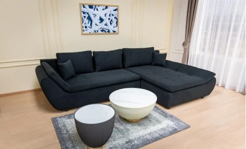 Colțar Extensibil Relax Negru - Vega 70 Dreapta