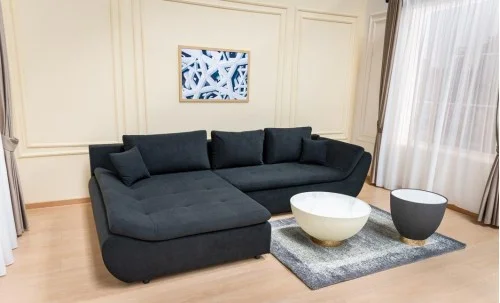 Colțar Extensibil Relax Negru - Vega 70 Stânga