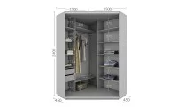 Dulap Personalizat de Colt Oglinda/Alb, 150 x 150 1
