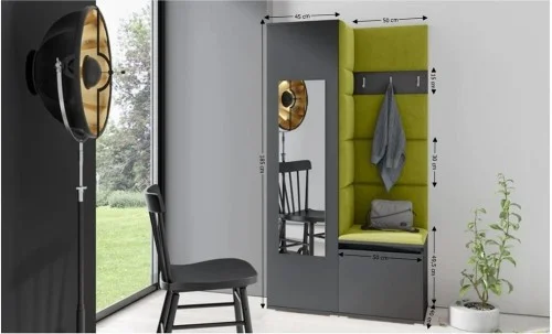 Cuier Hol Max 13, Grafit/ Verde - Trinity 12