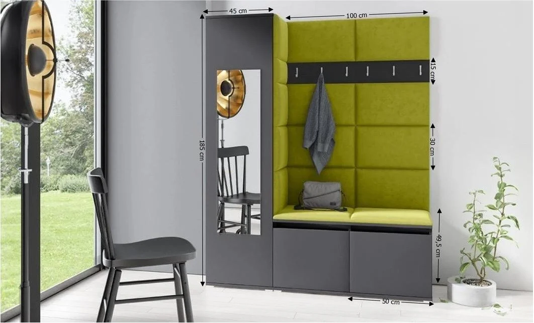 Cuier Hol Max 14, Grafit/Verde - Trinity 12 1