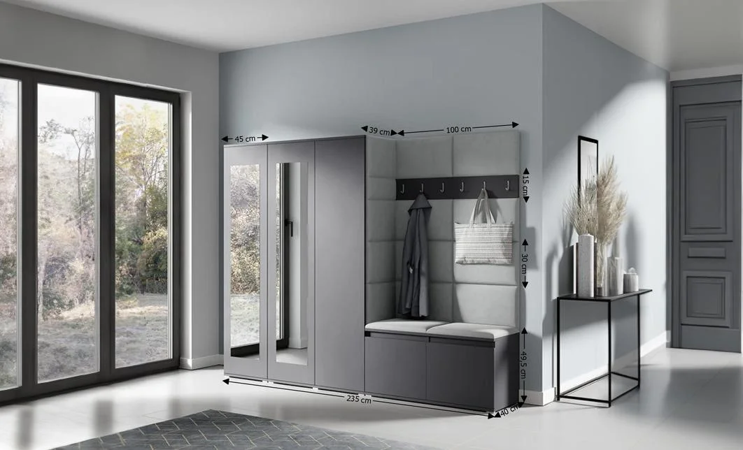 Cuier Hol Max 15, Grafit/ Gri - Trinity 14 1