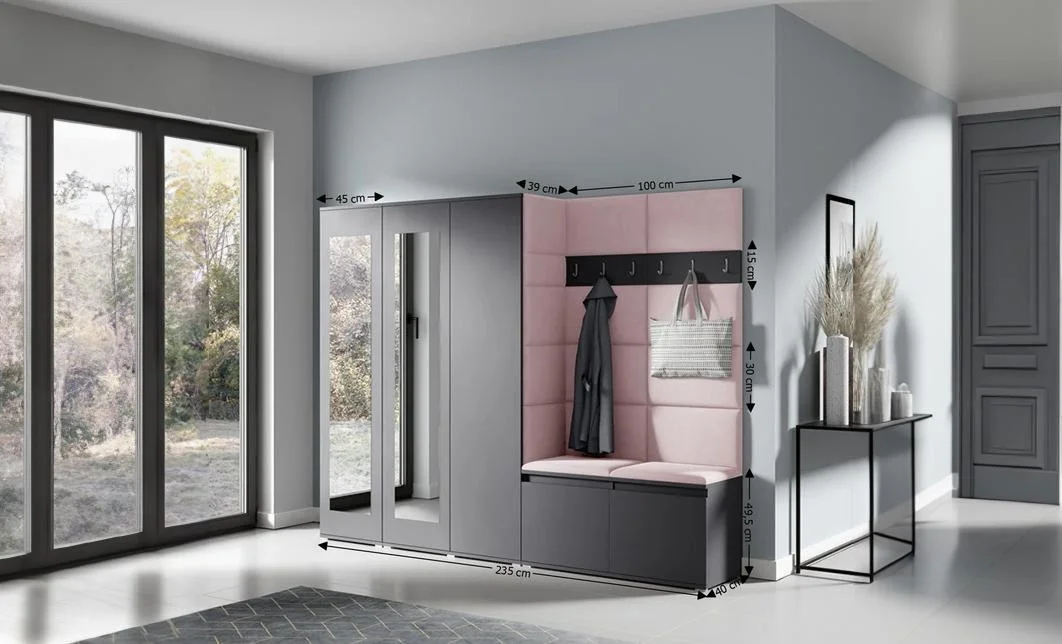 Cuier Hol Max 15, Grafit/ Roz - Trinity 19 1