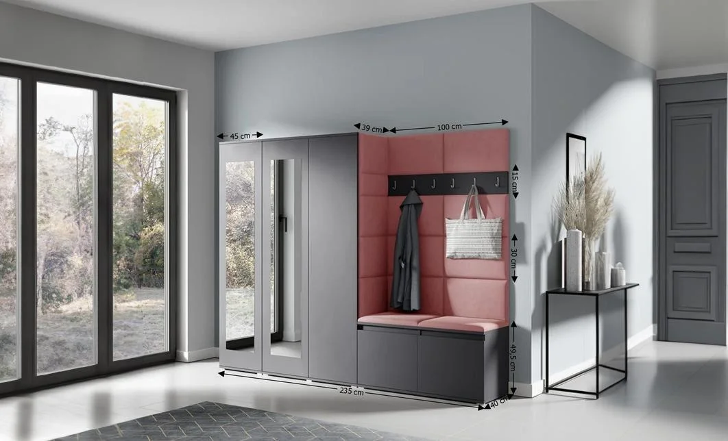 Cuier Hol Max 15, Grafit/ Roz - Trinity 23 1
