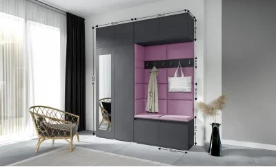 Cuier Hol Max 16, Grafit/ Mov - Trinity 11