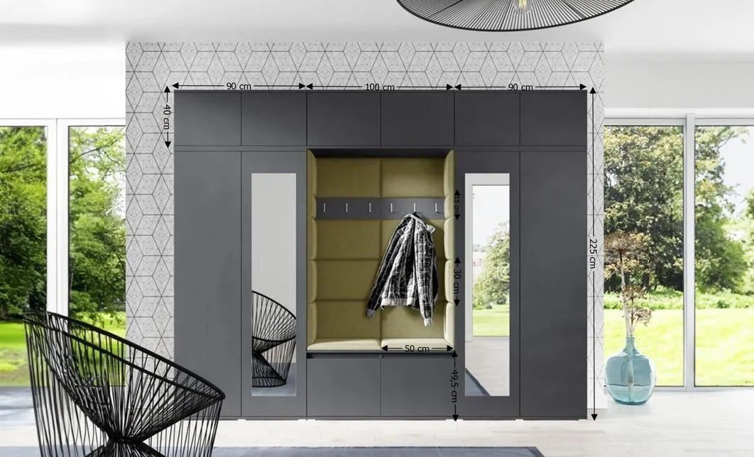 Cuier Hol Max 17, Grafit/Verde - Trinity 27 1
