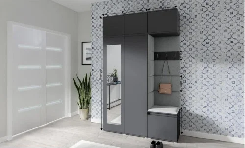 Cuier Hol Max 18, Grafit/ Gri - Trinity 14