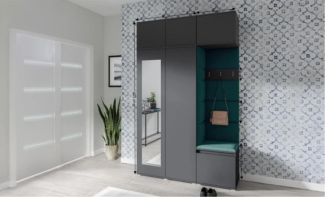 Cuier Hol Max 18, Grafit/ Verde - Trinity 28 1