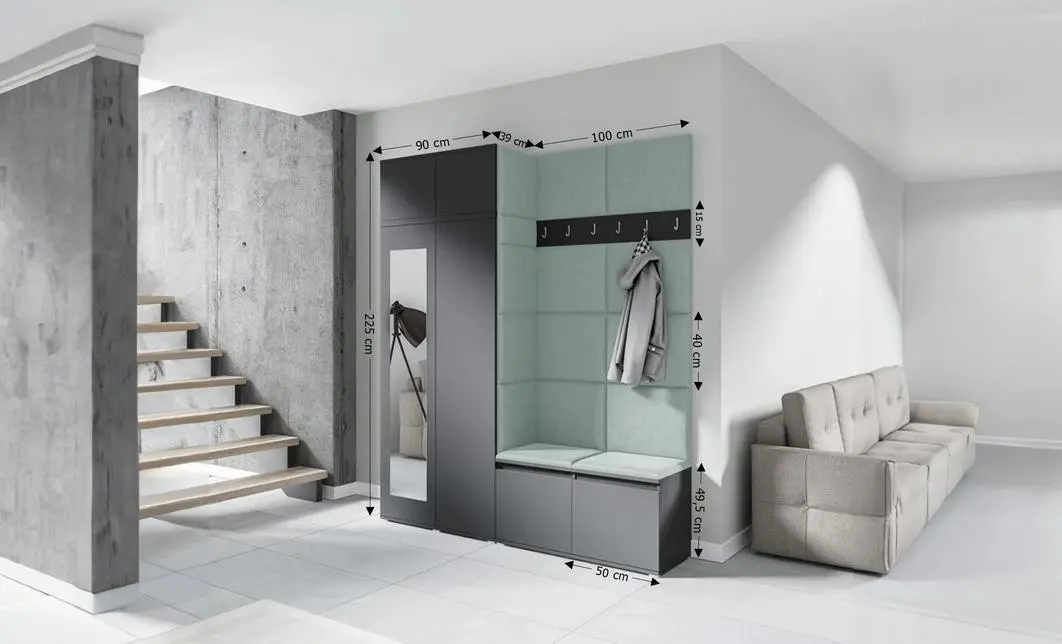 Cuier Hol Max 19, Grafit/ Verde - Trinity 21 1