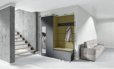 Cuier Hol Max 19, Grafit/ Verde - Trinity 27
