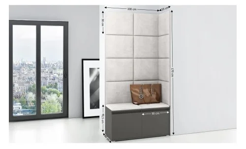 Cuier Hol Max 2, Grafit/ Crem - Trinity 1