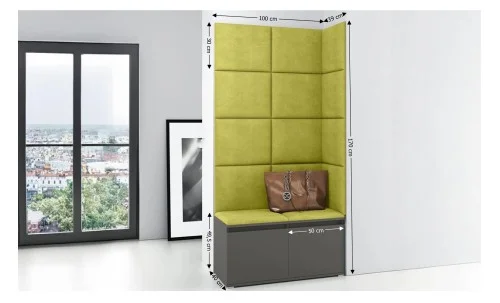 Cuier Hol Max 2, Grafit/ Verde - Trinity 12