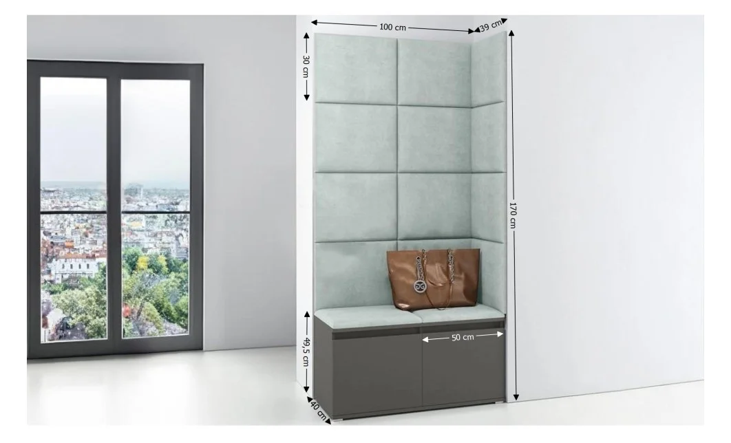 Cuier Hol Max 2, Grafit/ Verde - Trinity 21 1
