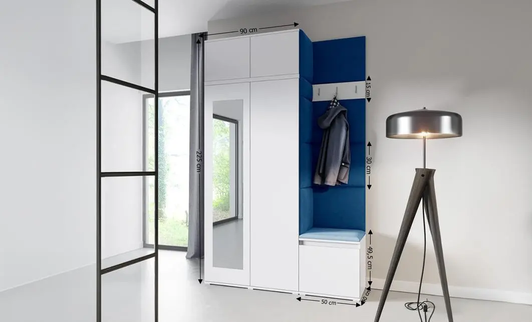 Cuier Hol Max 20, Alb/Albastru - Trinity 31 1