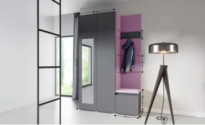 Cuier Hol Max 20, Grafit/Mov - Trinity 11