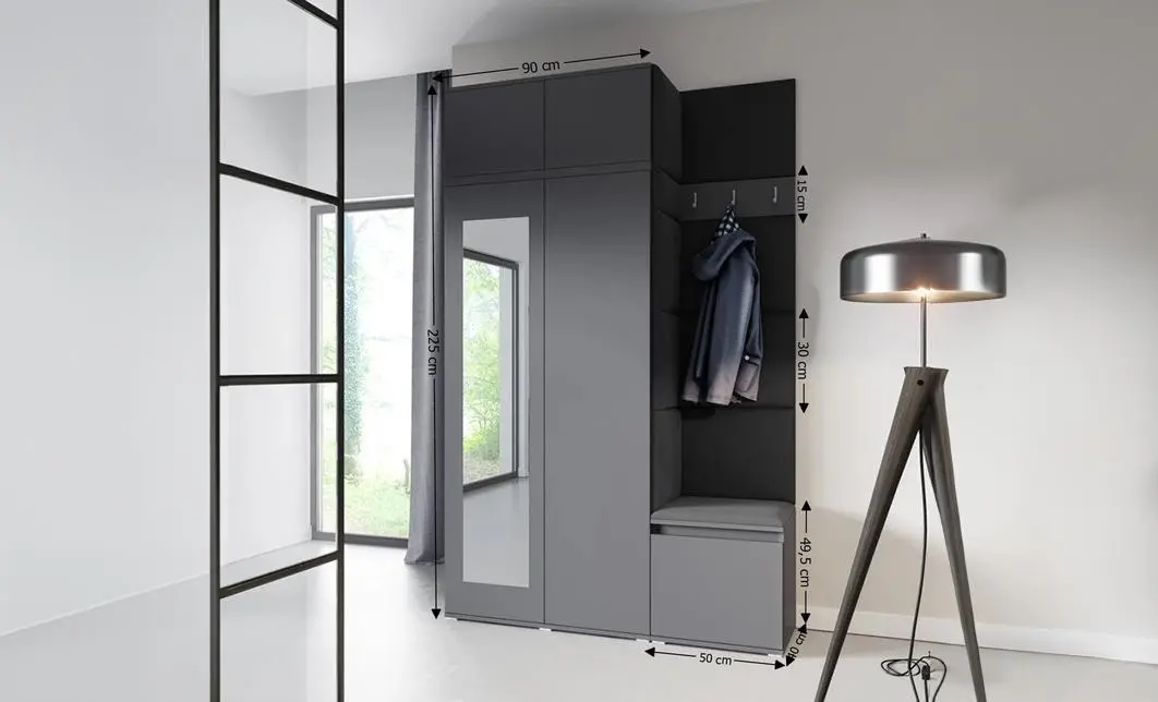 Cuier Hol Max 20, Grafit/Negru - Trinity 16 1